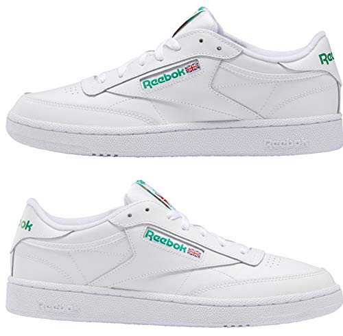 Reebok Men's Club C 85 Fashion Sneaker, white/green, 11 M US