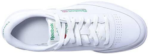 Reebok Men's Club C 85 Fashion Sneaker, white/green, 11 M US