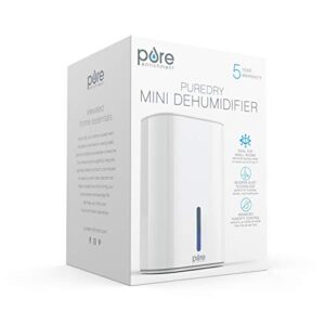 Pure Enrichment® PureDry™ Mini Dehumidifier - Compact Water Tank Eliminates 300ml/day in Excess Moisture from Closets, Bathrooms, Boats, Kitchens and Other Small Rooms and Living Spaces