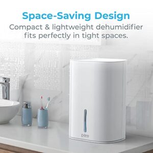 Pure Enrichment® PureDry™ Mini Dehumidifier - Compact Water Tank Eliminates 300ml/day in Excess Moisture from Closets, Bathrooms, Boats, Kitchens and Other Small Rooms and Living Spaces