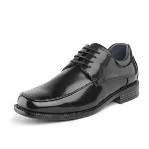 bruno marc men's black square toe classic business dress shoes goldman-01-9.5 m us