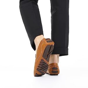 Bruno Marc Men's Tan Driving Moccasins Penny Loafers Slip on Loafer Shoes Size 9.5 BM-Pepe-2