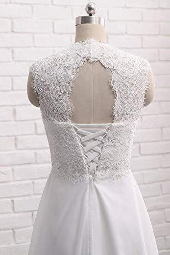 Wedding Dresses for Bride 2023 US 18W White Lace Plus Size Bridal Gowns for Civil Wedding for Beach Wedding for Pregnant Bride