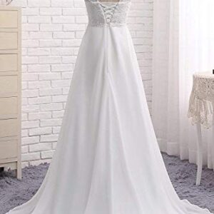 Wedding Dresses for Bride 2023 US 18W White Lace Plus Size Bridal Gowns for Civil Wedding for Beach Wedding for Pregnant Bride