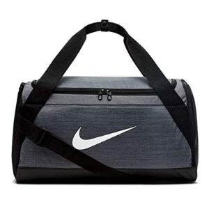 nike brasilia (small) training duffel bag flint grey/black/white size small