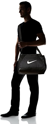 NIKE Brasilia Training Duffel Bag, Black/Black/White, X-Small