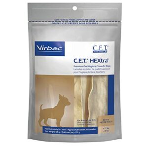 virbac cet hextra premium oral hygeine for dogs, under 11 lbs.