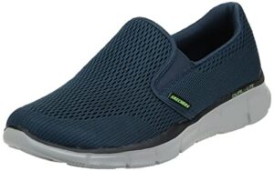 skechers mens equalizer double play wide slip on loafer, navy, 12 wide us