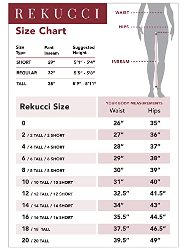 Rekucci Womens Secret Figure Pull-On Knit Bootcut Pants w/Tummy Control (Black, 12)