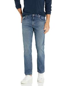 dickies men's regular straight 5-pocket jean, medium wash stretch indigo, 32wx34l