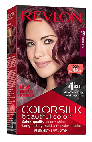 Revlon ColorSilk Beautiful Color, 48 Burgundy 1 ea (Pack of 6)