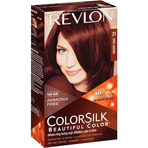 Revlon ColorSilk Hair Color, [31] Dark Auburn 1 ea (Pack of 4)