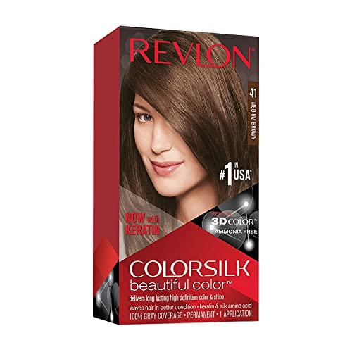 Revlon ColorSilk Beautiful Color 41 Medium Brown 1 ea (Pack of 8)