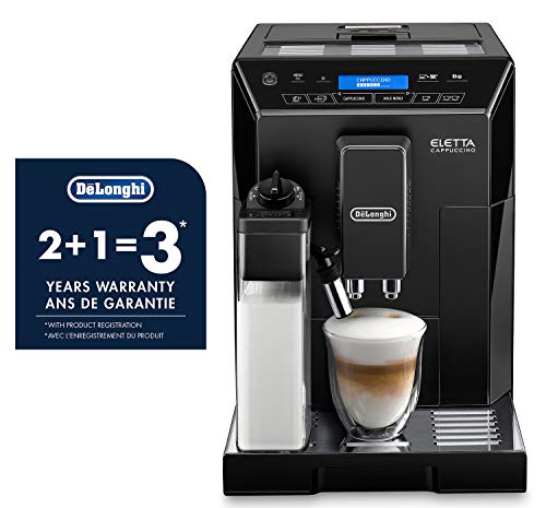 DeLonghi ECAM44660B Eletta Fully Automatic Espresso, Cappuccino and Coffee Machine with One Touch LatteCrema System and Milk Drinks Menu