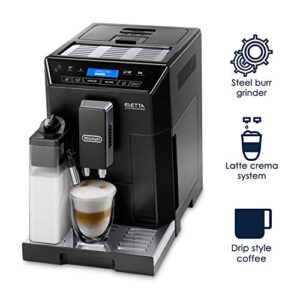 DeLonghi ECAM44660B Eletta Fully Automatic Espresso, Cappuccino and Coffee Machine with One Touch LatteCrema System and Milk Drinks Menu