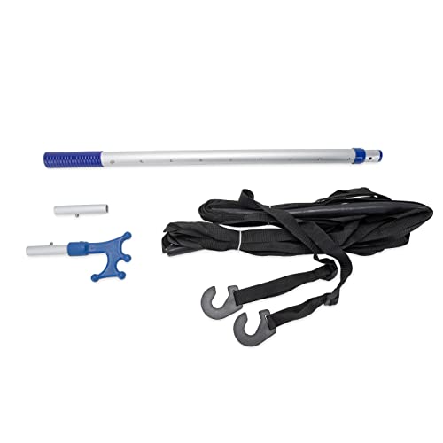 Camco Boat Cover Support Kit | Features an Easy-to-Use Telescoping Design, an Adjustable Height from 30-Inches to 50-Inches, and 50-Foot Nylon Strap Assembly (41970)