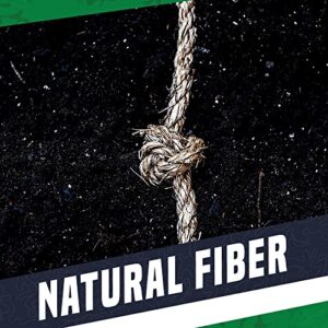 SGT KNOTS Twisted Manila Rope - Natural 3 Strand Fiber Hemp Rope for Indoor and Outdoor Use | Multipurpose Manila Rope for Crafts, DIY Projects, Home Decorating, Climbing | 1/2 in x 50 ft