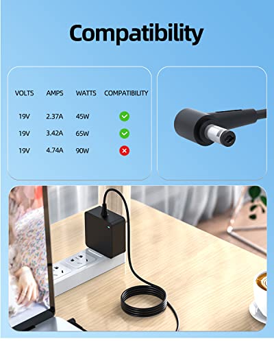 65W AC Charger Fit for Asus X550L X550LA X550Z X550ZA X550C X550CA X550J X550JX X550JK X550 Laptop Portable 7.5Ft Power Supply Adapter Cord