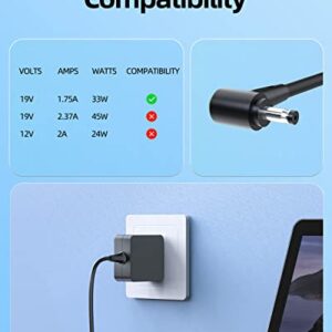 45W UL Listed AC Charger Fit for Asus Vivobook 15 F512JA F512J F512DA F512D F512FA F512F F512 F510U F510UA F510QA F510Q F510 Laptop Power Supply Adapter Cord