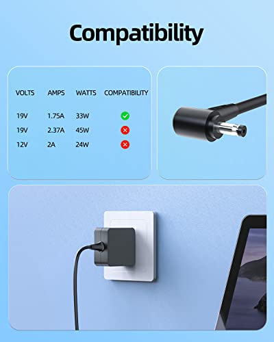 45W UL Listed AC Charger Fit for Asus Vivobook 15 F512JA F512J F512DA F512D F512FA F512F F512 F510U F510UA F510QA F510Q F510 Laptop Power Supply Adapter Cord