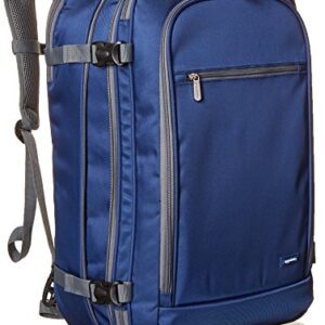 Amazon Basics Carry-On Travel Backpack - Navy Blue