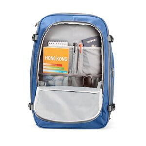 Amazon Basics Carry-On Travel Backpack - Navy Blue