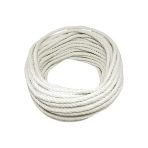 SGT KNOTS Twisted 100% Cotton Rope for DIY Projects, Crafts, Macrame Cord, Commercial, Agricultural - High Strength, Natural (1/4" x 50ft, Natural)