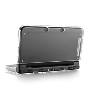 tnp new 3ds case - ultra clear crystal transparent hard shell protective case cover skin for new 2015 nintendo 3ds - [new modified hinge-less design]