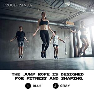 Weighted Jump Rope Workout-1LB Professional Skipping Rope with Adjustable Length&Silicone Comfortable Grips,Heavy Jumpropes Adults Fitness Women Men Kids,Cardio Boxing Endurance Training Exercise-Gray