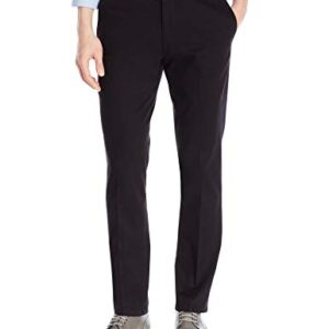 Goodthreads Men's Slim-Fit Wrinkle-Free Comfort Stretch Dress Chino Pant, Black, 32W x 29L