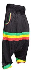 shopoholic fashion mens hippie ratsa harem trouser (l) black