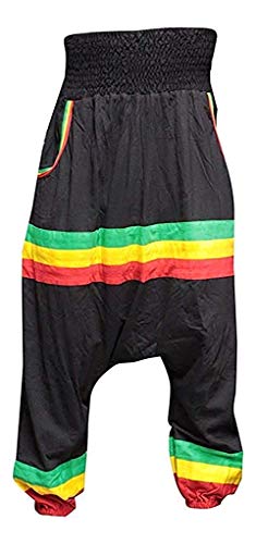 Shopoholic Fashion Mens Hippie Ratsa Harem Trouser (L) Black