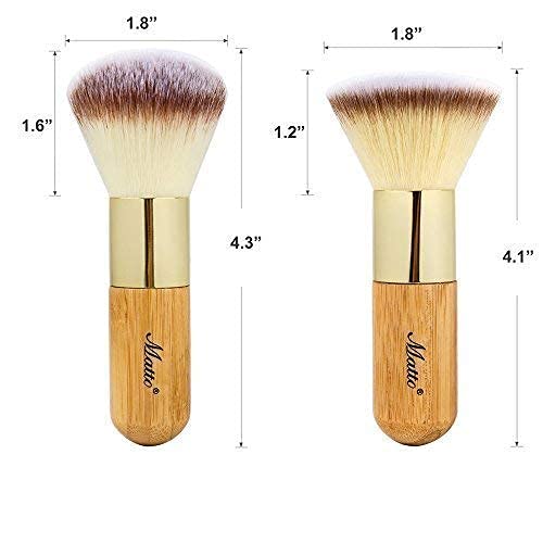 Matto Makeup Brush Set 2 Pieces Face Blush Kabuki Powder Foundation Makeup Brushes for Mineral BB Cream