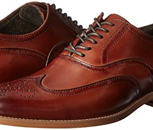 Stacy Adams Men's Dunbar-Wingtip Oxford, Cognac, 10.5 W US