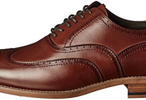 Stacy Adams Men's Dunbar-Wingtip Oxford, Cognac, 10.5 W US