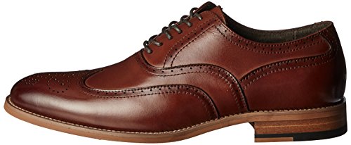 Stacy Adams Men's Dunbar-Wingtip Oxford, Cognac, 10.5 W US