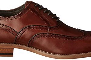 Stacy Adams Men's Dunbar-Wingtip Oxford, Cognac, 10.5 W US