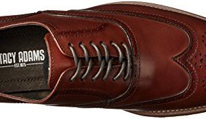 Stacy Adams Men's Dunbar-Wingtip Oxford, Cognac, 10.5 W US