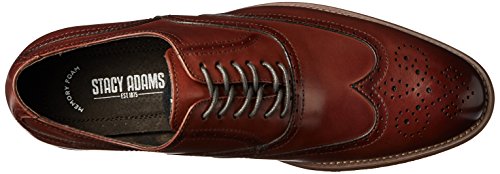 Stacy Adams Men's Dunbar-Wingtip Oxford, Cognac, 10.5 W US