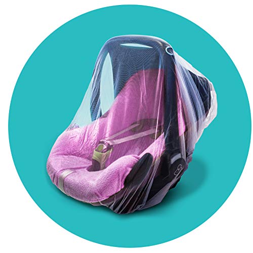 The Original Drawstring Baby Mosquito Net for Strollers, Car Seats, Bassinets and Carriers - Ultra Fine Mesh Protection Against Mosquitos, No-See-Ums, and Wasps - no Harmful Chemicals.