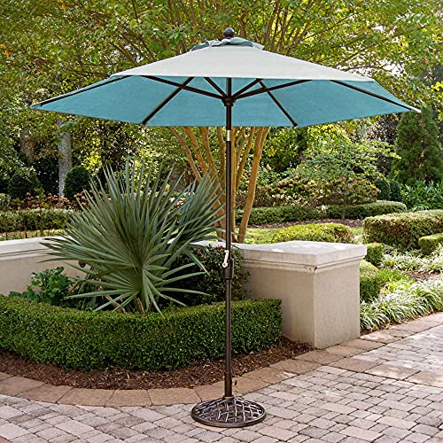 Hanover TRADUMBBLUE Table Umbrella for The Traditions Outdoor Dining Collection, Size 8.6, Blue