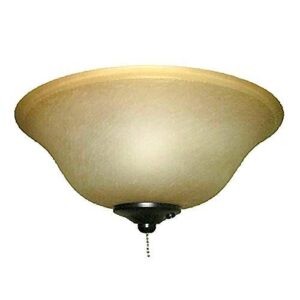 harbor breeze 2-light black/bronze incandescent ceiling fan light kit with alabaster glass or shade