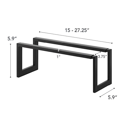 Yamazaki Expandable Home Adjustable, Small | Steel | Shoe Rack, Single, Black