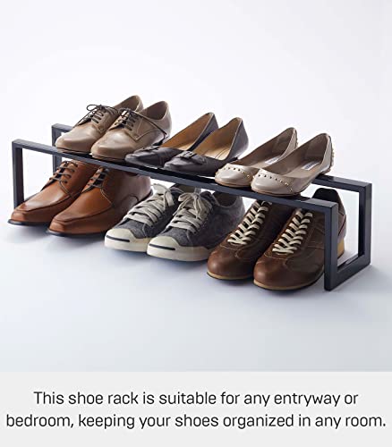 Yamazaki Expandable Home Adjustable, Small | Steel | Shoe Rack, Single, Black