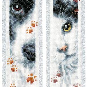 Vervaco Cross Stitch Bookmark Dog and Cat (Set of 2) 2.4" x 8" PN-0155651