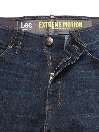 Lee Men's Extreme Motion Straight Taper Jean Cougar 34W x 32L