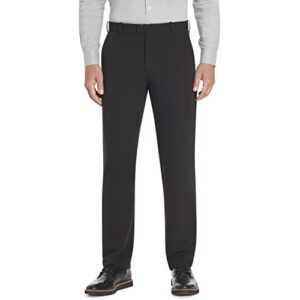 van heusen men's flex straight fit flat front pant, black, 38w x 32l
