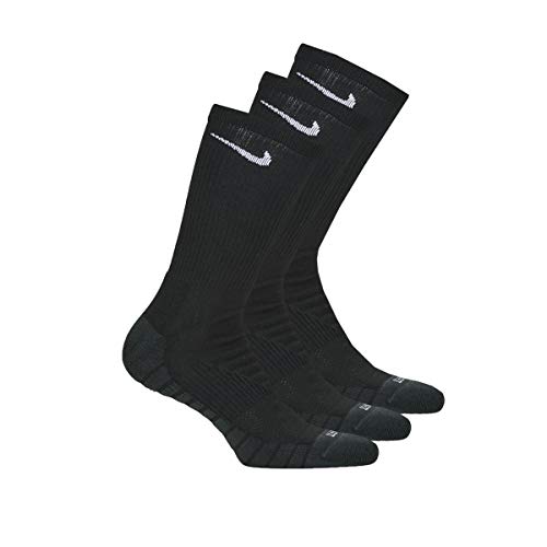 Nike Dry Cushion Crew Training Socks 3-Pair Pack Black/Anthracite/White MD (US Men's Shoe 6-8, Women's Shoe 6-10)