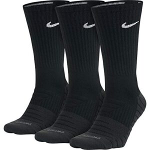 Nike Dry Cushion Crew Training Socks 3-Pair Pack Black/Anthracite/White MD (US Men's Shoe 6-8, Women's Shoe 6-10)