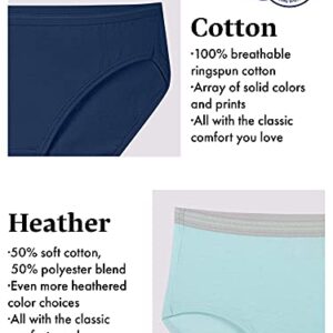 Fruit Of The Loom Women's 6 Pack Comfort Covered Cotton Hipster Panties, Assorted, 5